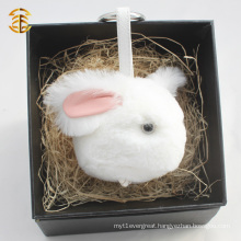 Cute Rabbit Style Fur Bag Charm Rabbit Fur Keychain Promotional Rabbit Fur Ball